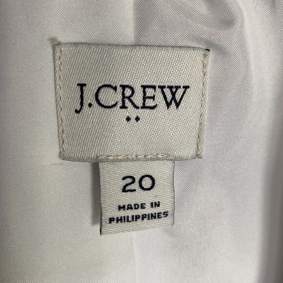 EUC J.CREW White Linen Blend Blazer sz 20 - Picture 7 of 7